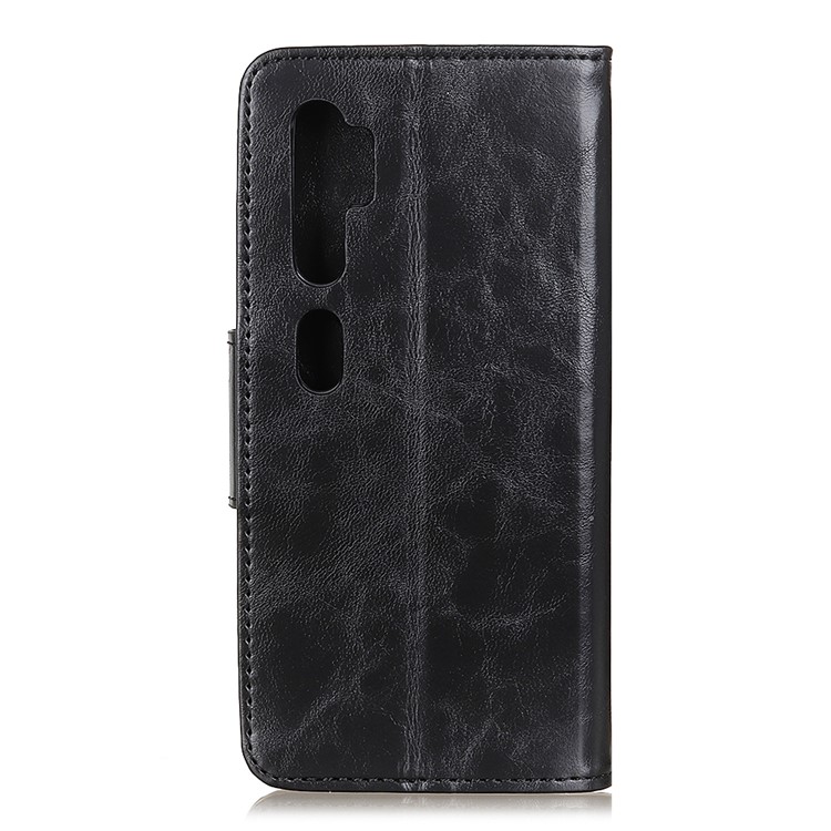 Crazy Horse Skin Leather Wallet Stand Case for Xiaomi Mi Note 10/Mi CC9 Pro - Black-3