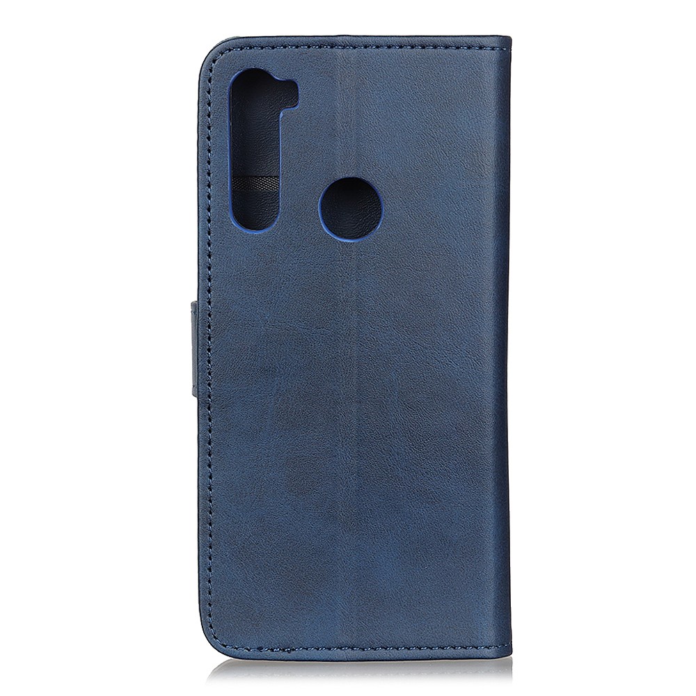 Matte Skin PU Leather Wallet Case for Xiaomi Redmi Note 8T - Blue-11