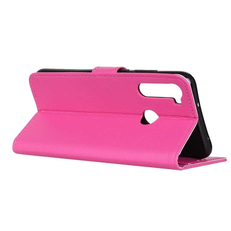 Classic Litchi Texture PU Leather Wallet Case for Xiaomi Redmi Note 8T - Rose-10