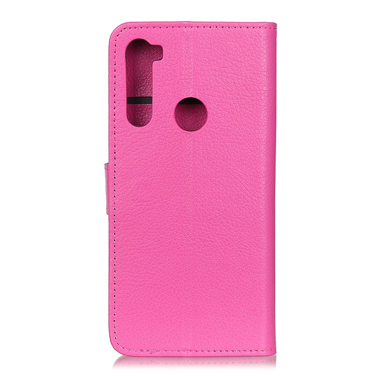 Classic Litchi Texture PU Leather Wallet Case for Xiaomi Redmi Note 8T - Rose-11