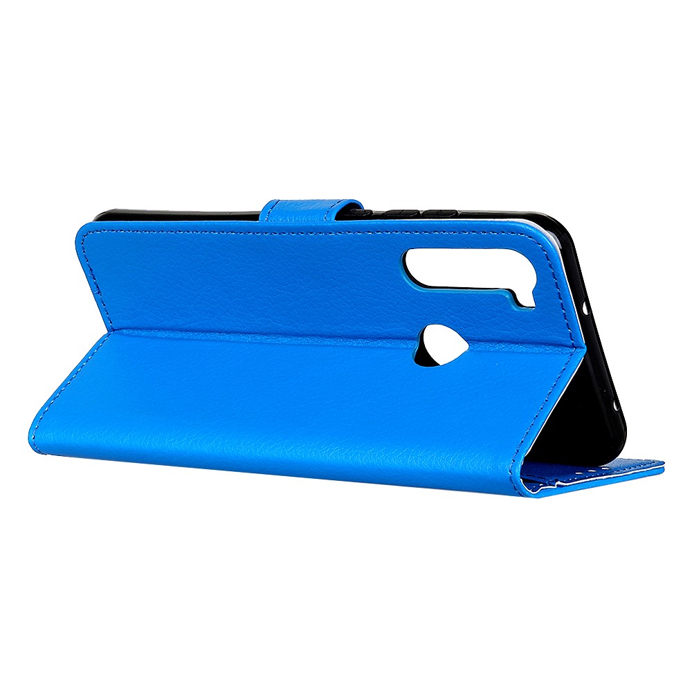 Classic Litchi Texture PU Leather Wallet Case for Xiaomi Redmi Note 8T - Blue-11