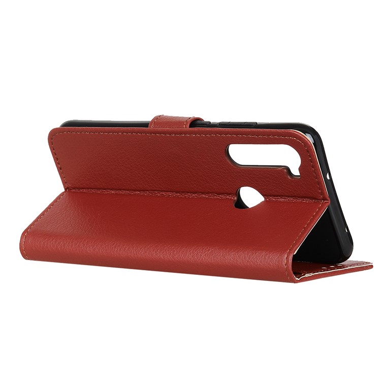 Classic Litchi Texture PU Leather Wallet Case for Xiaomi Redmi Note 8T - Brown-11