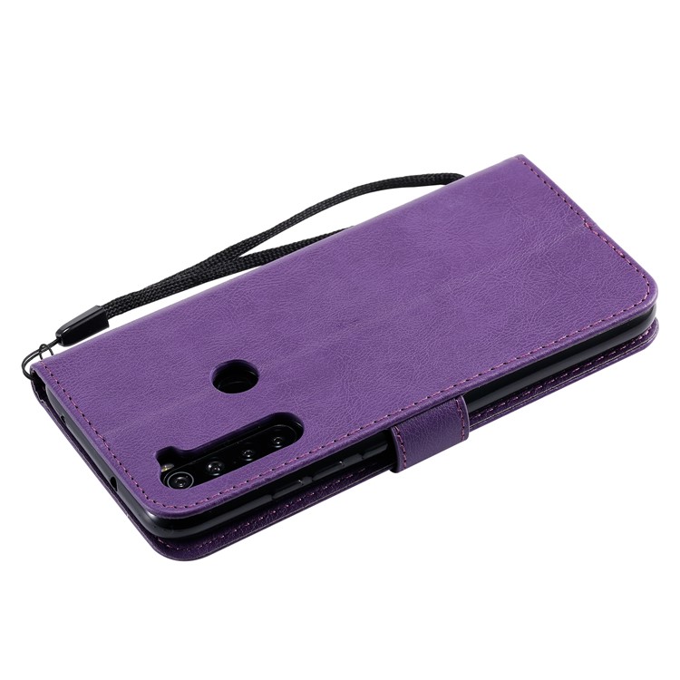 Wallet Leather Stand Case for Xiaomi Redmi Note 8 - Purple-8