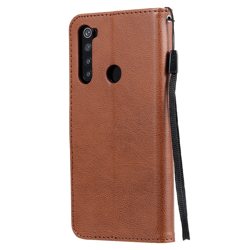 Wallet Leather Stand Case for Xiaomi Redmi Note 8 - Brown-3