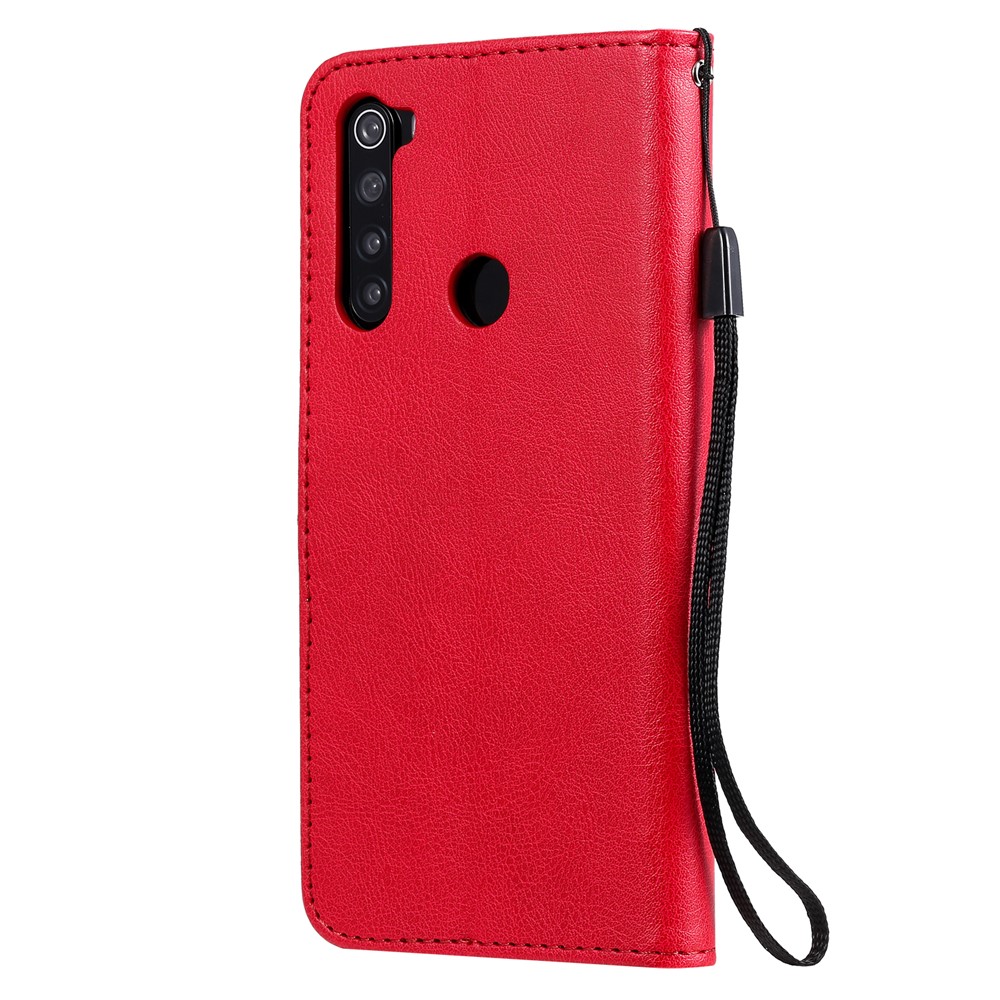 Wallet Leather Stand Case for Xiaomi Redmi Note 8 - Red-3
