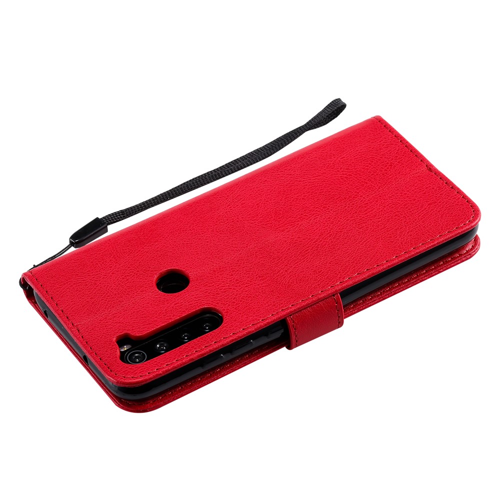 Wallet Leather Stand Case for Xiaomi Redmi Note 8 - Red-8