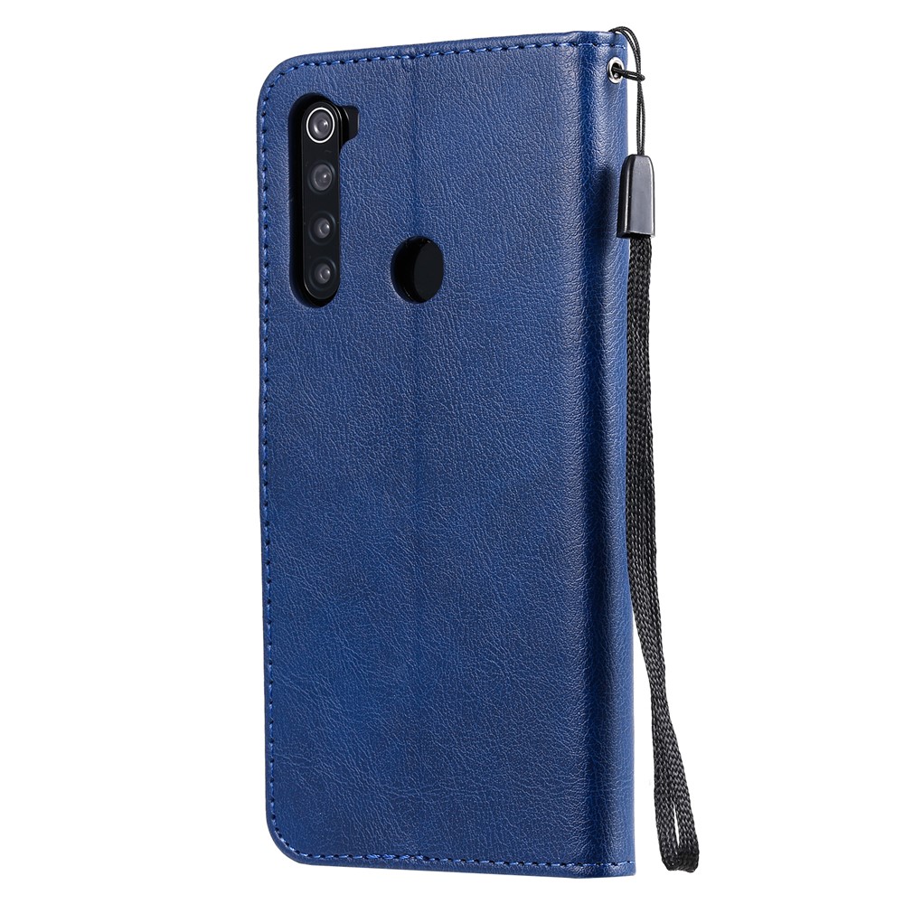 Wallet Leather Stand Case for Xiaomi Redmi Note 8 - Blue-3