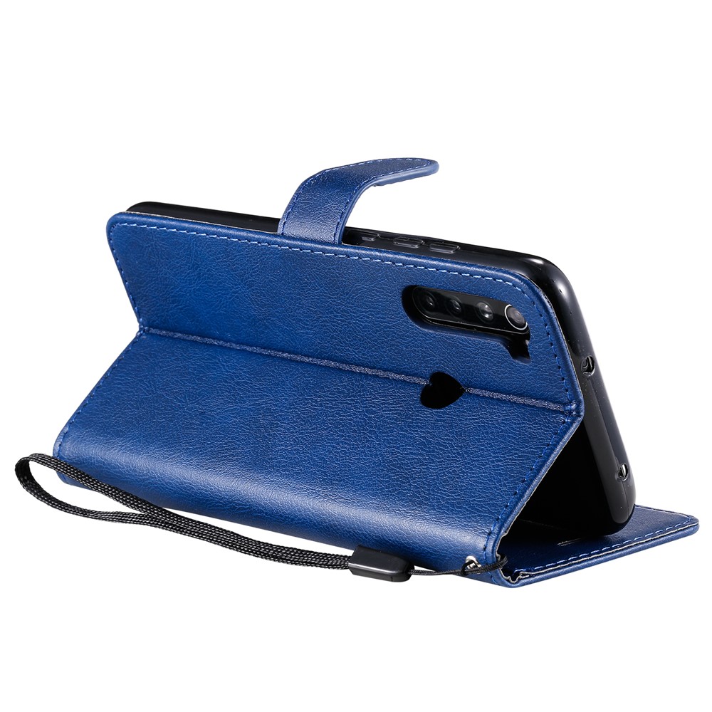 Wallet Leather Stand Case for Xiaomi Redmi Note 8 - Blue-5