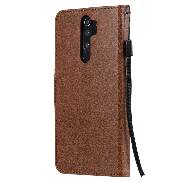 Caso Del Basamento Del Cuoio Del Raccoglitore Per Xiaomi Redmi Nota 8 Pro - Marrone-5