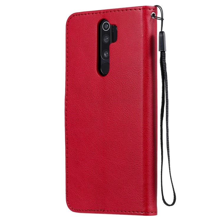 Wallet Leather Stand Case for Xiaomi Redmi Note 8 Pro - Red-3