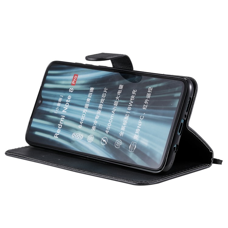 Wallet Leather Stand Case for Xiaomi Redmi Note 8 Pro - Black-8