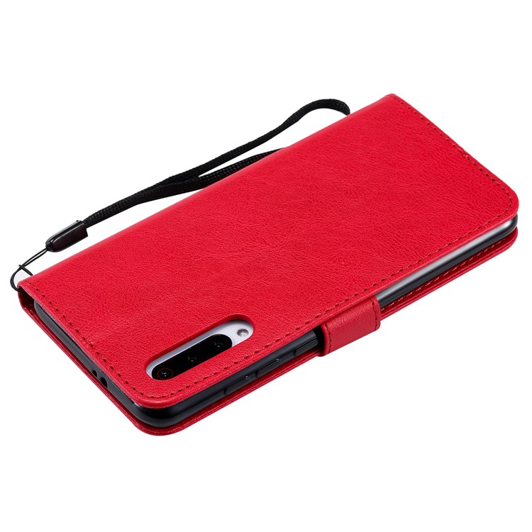 Pure Color Wallet Leather Stand Cell Case Covering for Xiaomi Mi 9 Pro - Red-10