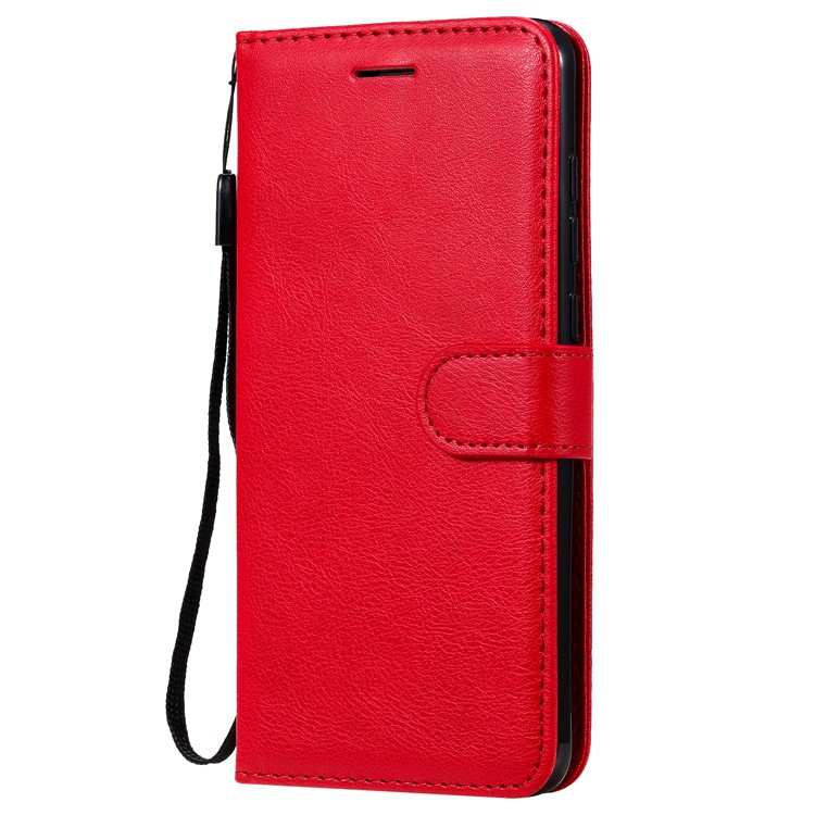 Pure Color Wallet Leather Stand Cell Case Covering for Xiaomi Mi 9 Pro - Red-4