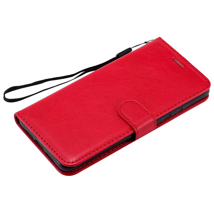 Pure Color Wallet Leather Stand Cell Case Covering for Xiaomi Mi 9 Pro - Red-9