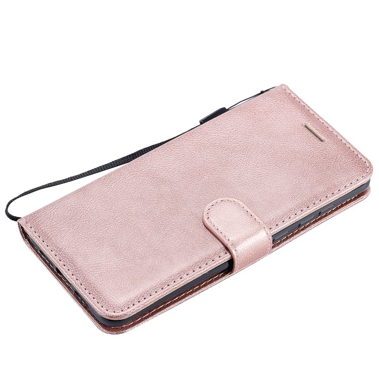 Pure Color Wallet Leather Stand Cell Case Covering for Xiaomi Mi 9 Pro - Rose Gold-7
