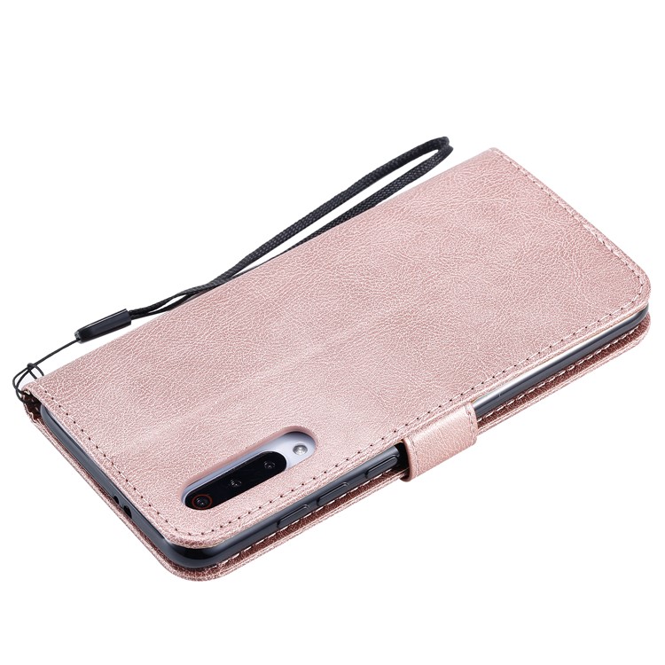 Pure Color Wallet Leather Stand Cell Case Covering for Xiaomi Mi 9 Pro - Rose Gold-8