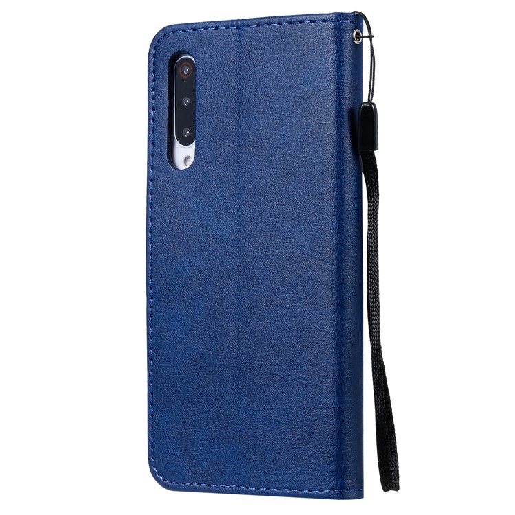 Pure Color Wallet Leather Stand Cell Case Covering for Xiaomi Mi 9 Pro - Blue-3