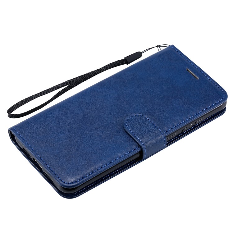 Pure Color Wallet Leather Stand Cell Case Covering for Xiaomi Mi 9 Pro - Blue-7