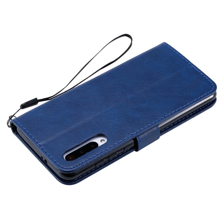 Pure Color Wallet Leather Stand Cell Case Covering for Xiaomi Mi 9 Pro - Blue-8