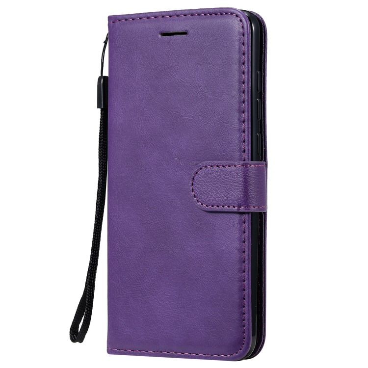 Pure Color Wallet Leather Stand Cell Case Covering for Xiaomi Mi 9 Pro - Purple-2