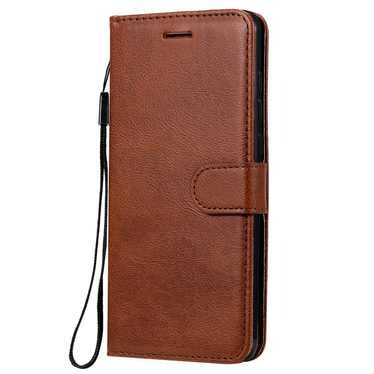 Pure Color Wallet Leather Stand Cell Case Covering for Xiaomi Mi 9 Pro - Brown-2