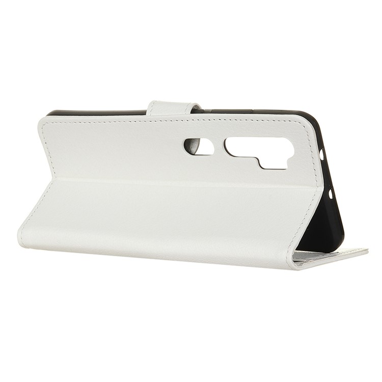 Litchi Skin Wallet Leather Stand Case for Xiaomi Mi Note 10 / Mi CC9 Pro - White-11