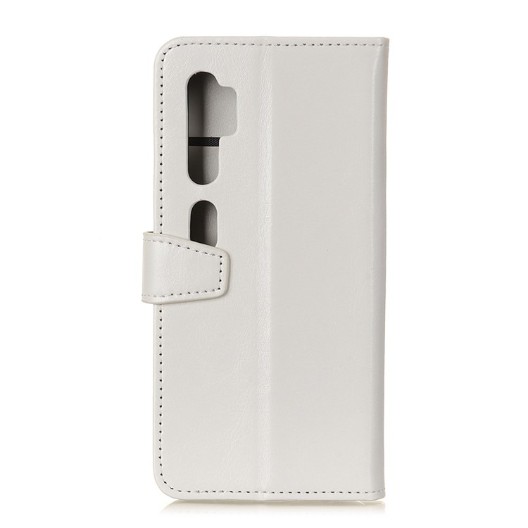 Crazy Horse Leather Wallet Stand Case for Xiaomi Mi Note 10 / Mi CC9 Pro - White-10