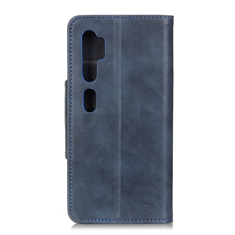 Brass Buckle Leather Cover for Xiaomi Mi Note 10/Mi CC9 Pro - Blue-10
