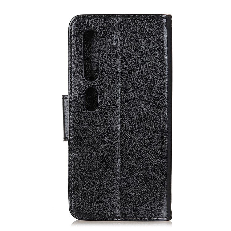 Nappa Style Split Leather Stylish Case for Xiaomi Mi Note 10/Mi CC9 Pro - Black-10