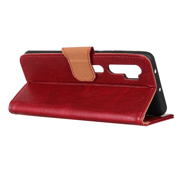 Nappa Style Split Leather Stylish Case for Xiaomi Mi Note 10/Mi CC9 Pro - Red-11