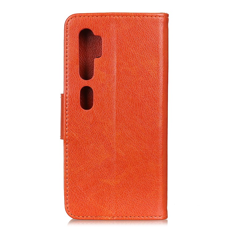 Nappa Style Split Leather Stylish Case for Xiaomi Mi Note 10/Mi CC9 Pro - Orange-10