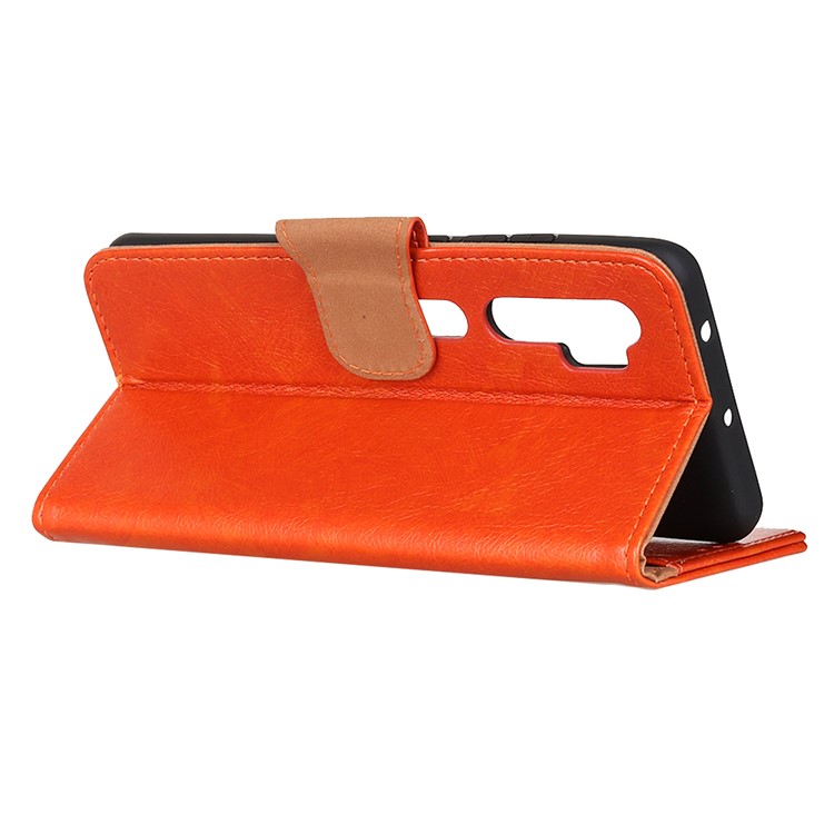 Nappa Style Split Leather Stylish Case for Xiaomi Mi Note 10/Mi CC9 Pro - Orange-11