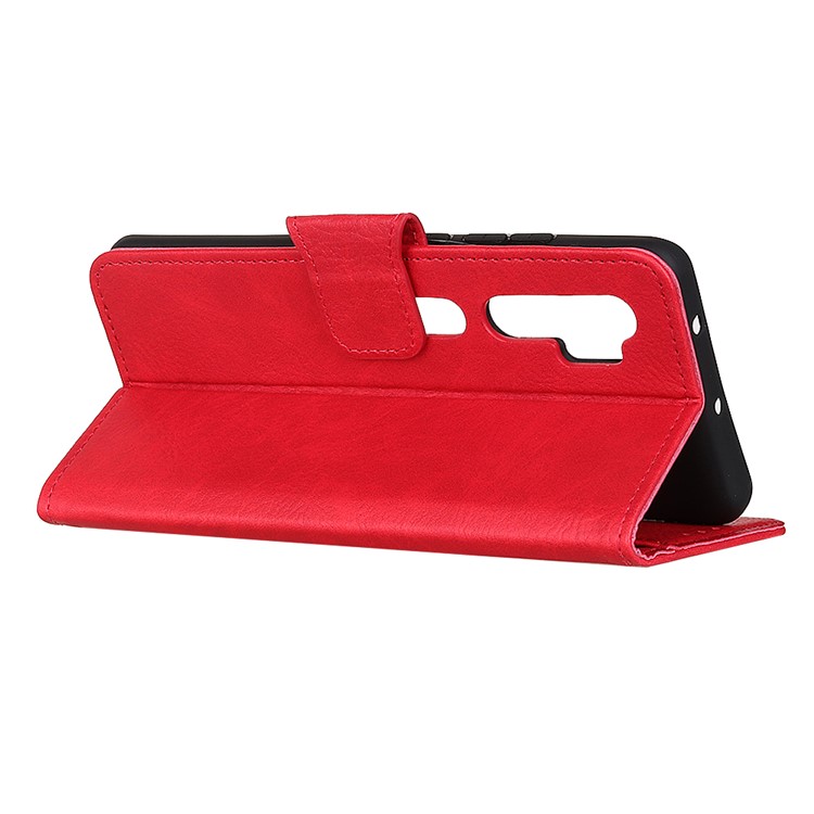 Litchi Skin Leather Wallet Case for Xiaomi Mi Note 10 / Mi CC9 Pro - Red-10