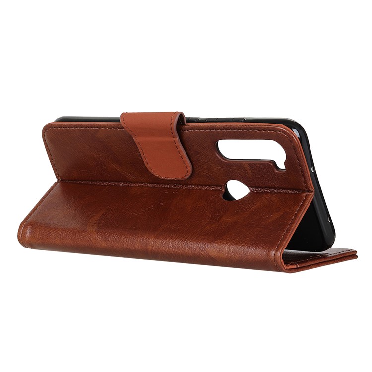 Nappa Texture Split Leather Wallet Case for Xiaomi Redmi Note 8T - Brown-11