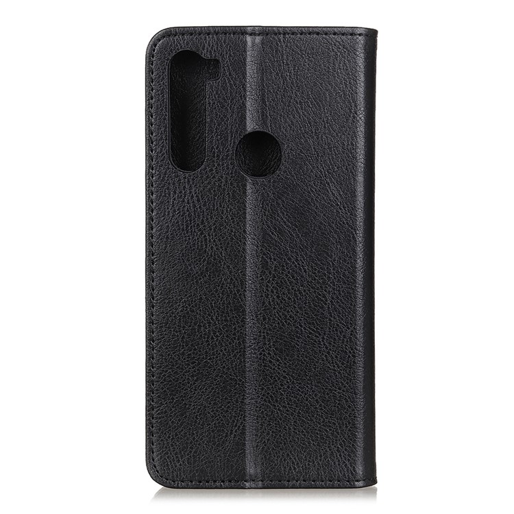 Caso De Telefone Absorvidos-auto Textura Lichia Couro Rachado Para Xiaomi Redmi Nota T8 - Preto-7
