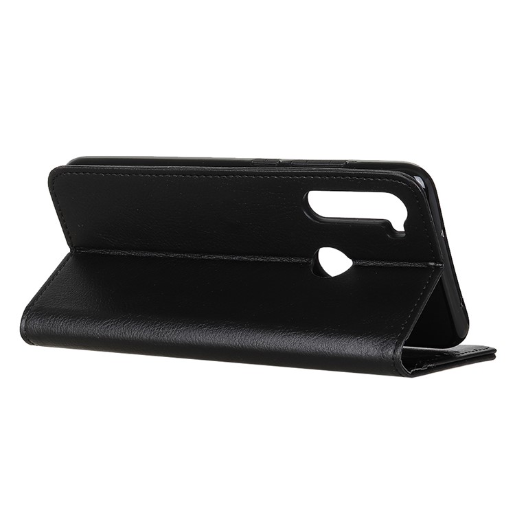 Caso De Telefone Absorvidos-auto Textura Lichia Couro Rachado Para Xiaomi Redmi Nota T8 - Preto-8