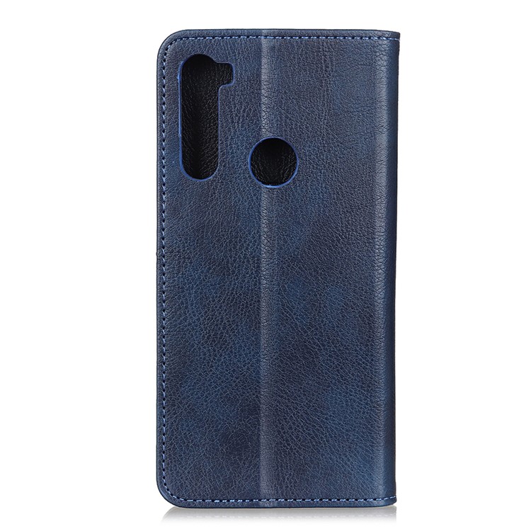 Auto-absorbed Litchi Texture Split Leather Phone Case for Xiaomi Redmi Note 8T - Blue-7