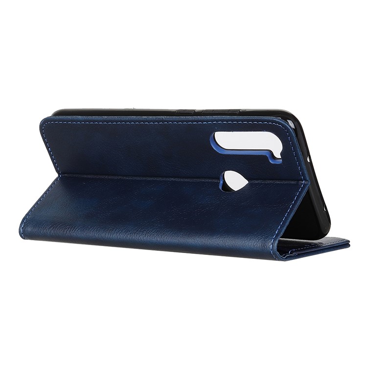 Auto-absorbed Litchi Texture Split Leather Phone Case for Xiaomi Redmi Note 8T - Blue-8