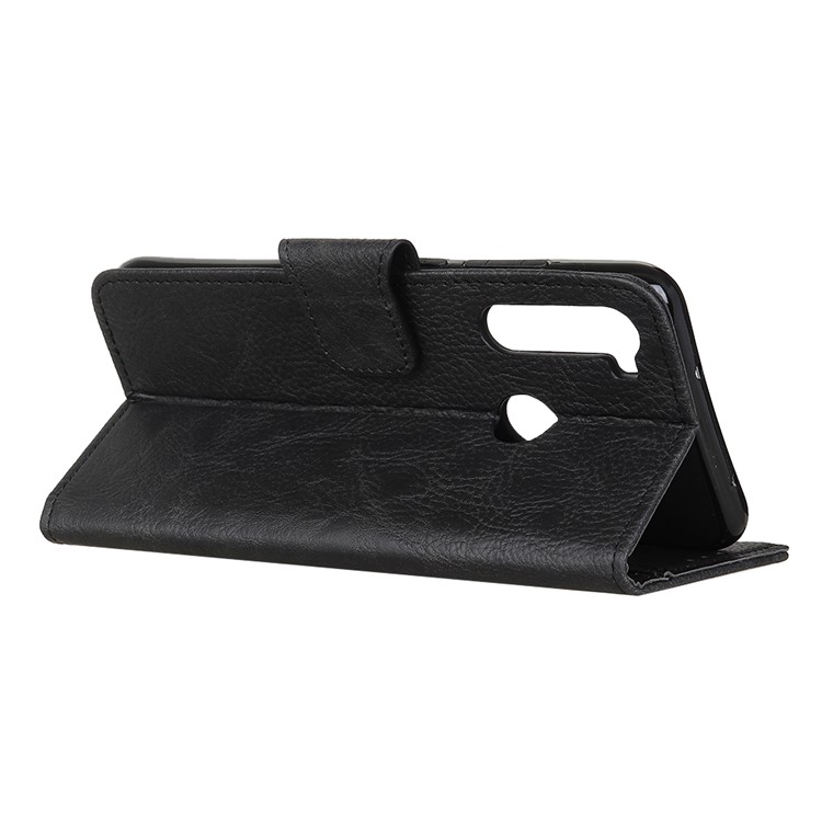 Litchi Skin Leather Wallet Stand Phone Case for Xiaomi Redmi Note 8T - Black-10