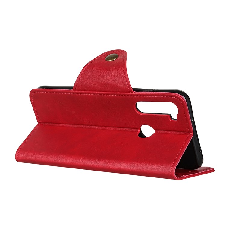 For Xiaomi Redmi Note 8T PU Leather Wallet Stand Cell Mobile Case - Red-11