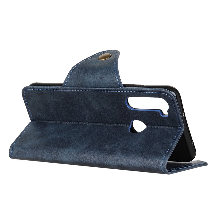 For Xiaomi Redmi Note 8T PU Leather Wallet Stand Cell Mobile Case - Blue-11