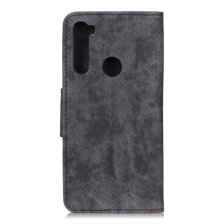 Retro Style Leather Wallet Stand Cell Case for Xiaomi Redmi Note 8T - Grey-10