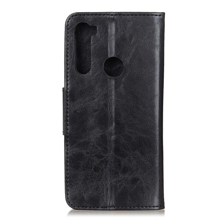 Crazy Horse Split Leather Flip Cover Wallet Stand for Xiaomi Redmi Note 8T - Black-10