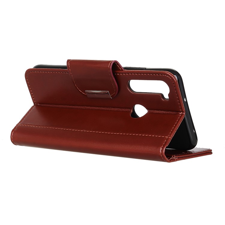 Leather Stand Case with Card Slots for Xiaomi Redmi Note 8T - Brown-11