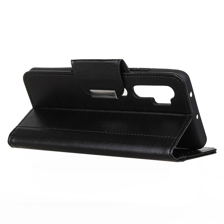 Glossy PU Leather Wallet Stand Case for Xiaomi Mi Note 10 / Mi CC9 Pro - Black-11