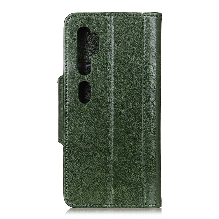 Glossy PU Leather Wallet Stand Case for Xiaomi Mi Note 10 / Mi CC9 Pro - Green-10