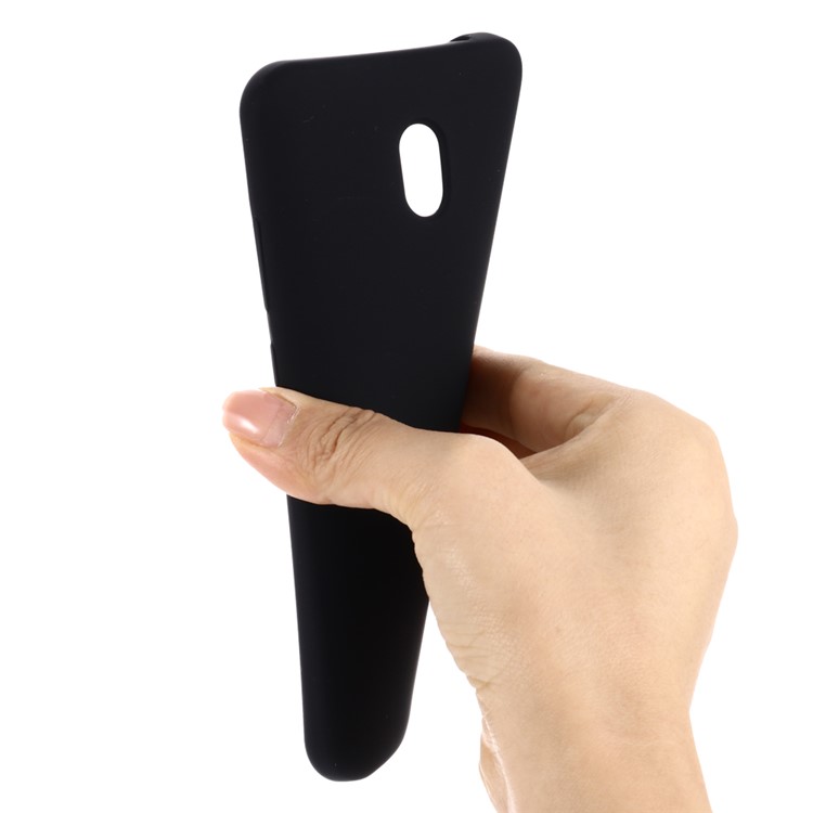 Soft Liquid Silicone Mobile Case for Xiaomi Redmi 8A - Black-4