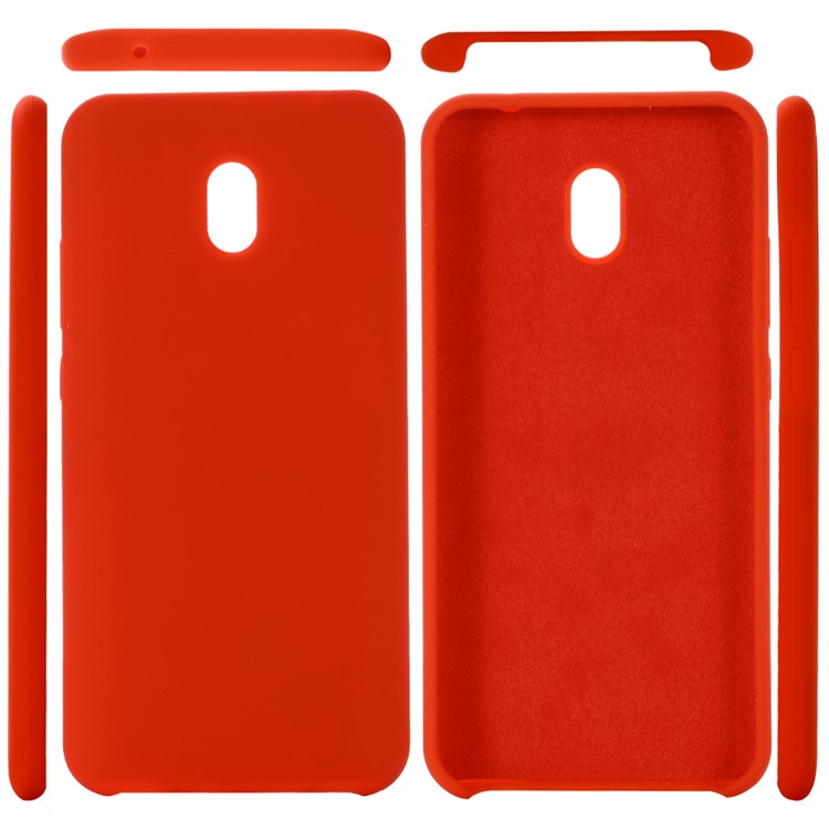Soft Liquid Silicone Mobile Case for Xiaomi Redmi 8A - Red-2