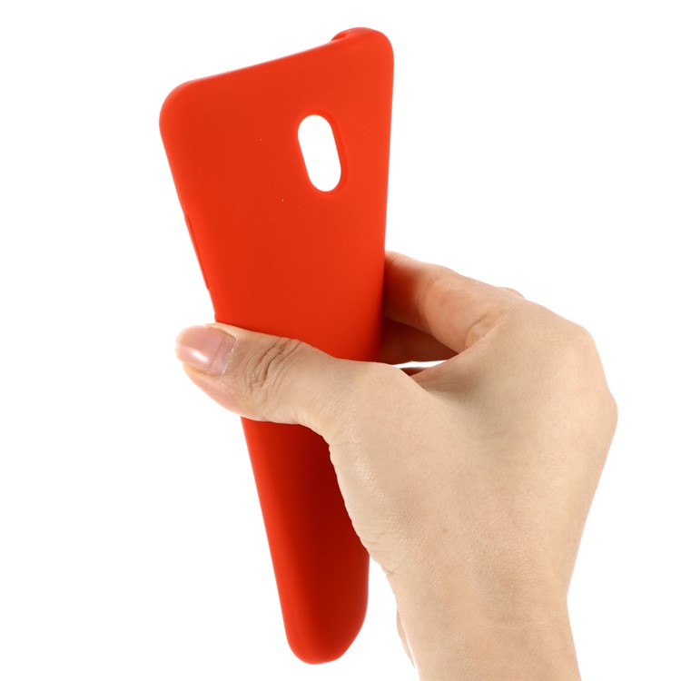 Soft Liquid Silicone Mobile Case for Xiaomi Redmi 8A - Red-4