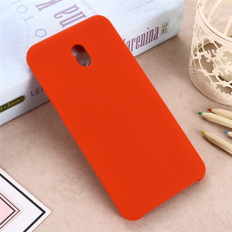 Soft Liquid Silicone Mobile Case for Xiaomi Redmi 8A - Red-6